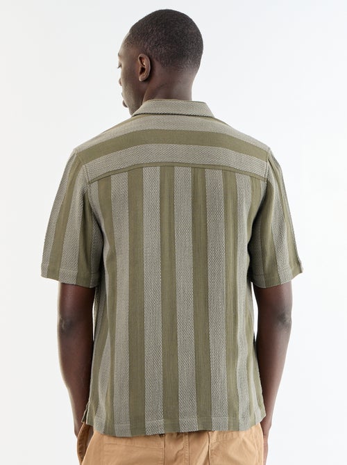 Camisa de manga corta de punto de ganchillo - Kiabi