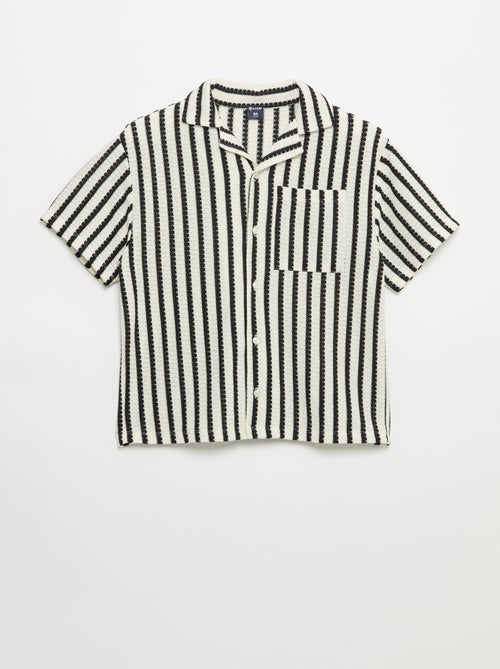 Camisa de manga corta de punto de ganchillo - Kiabi