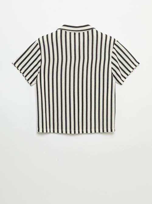 Camisa de manga corta de punto de ganchillo - Kiabi