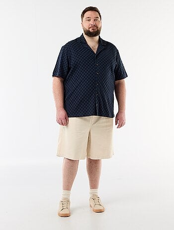 Camisa de manga corta de punto fantasía