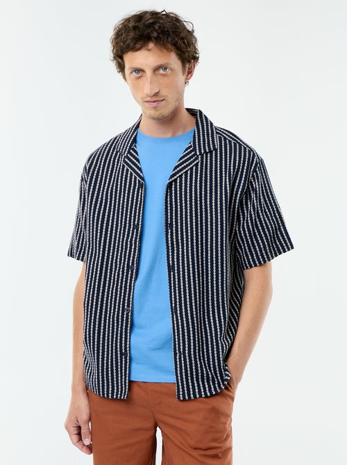 Camisa de manga corta de punto fantasía - Kiabi Camisa de manga corta de punto fantasía - Kiabi