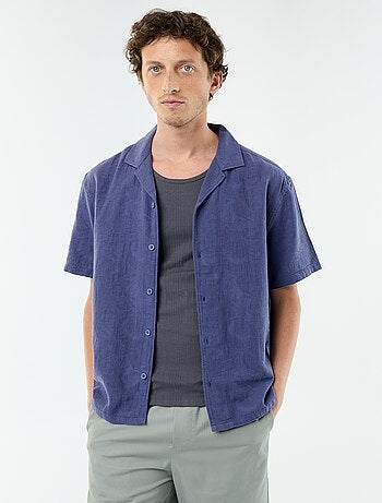 Camisa de manga corta de punto fantasía