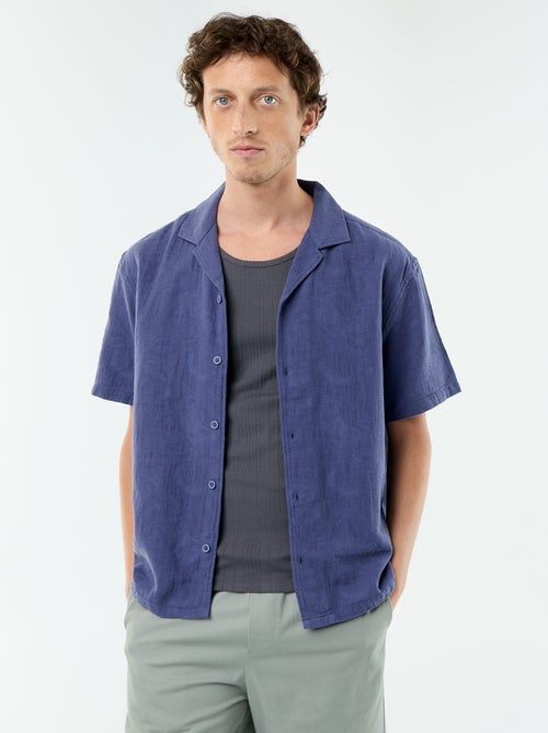 Camisa de manga corta de punto fantasía - Kiabi Camisa de manga corta de punto fantasía - Kiabi