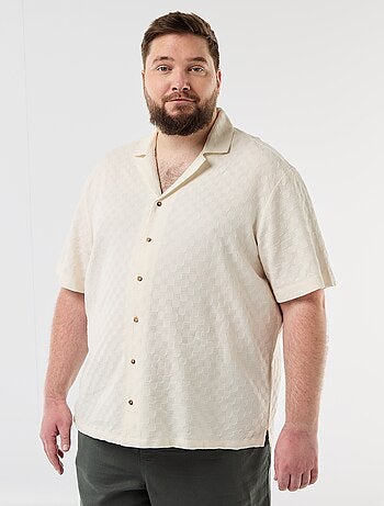 Camisa de manga corta de punto fantasía