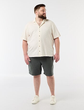 Camisa de manga corta de punto fantasía
