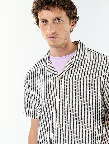 Camisa de manga corta de punto fantasía