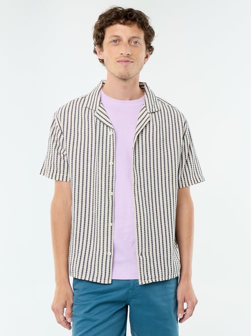 Camisa de manga corta de punto fantasía - Kiabi Camisa de manga corta de punto fantasía - Kiabi