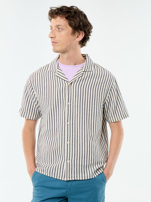 Camisa de manga corta de punto fantasía - Kiabi Camisa de manga corta de punto fantasía - Kiabi