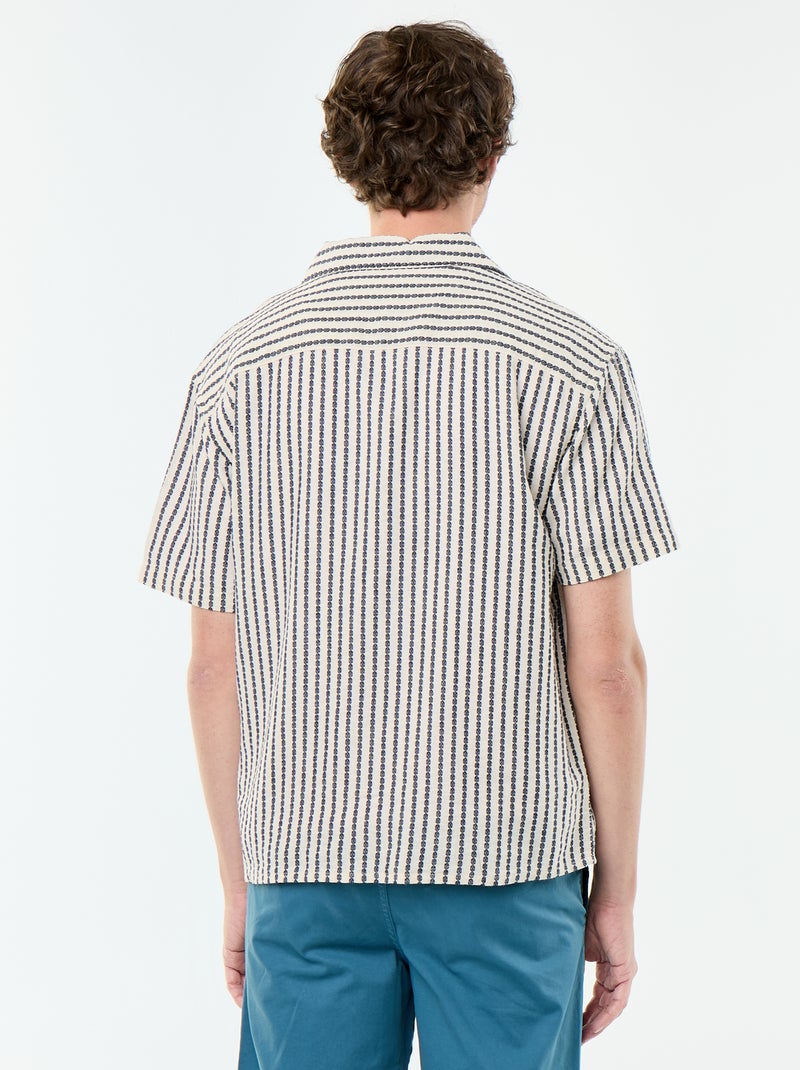 Camisa de manga corta de punto fantasía Blanco - Kiabi