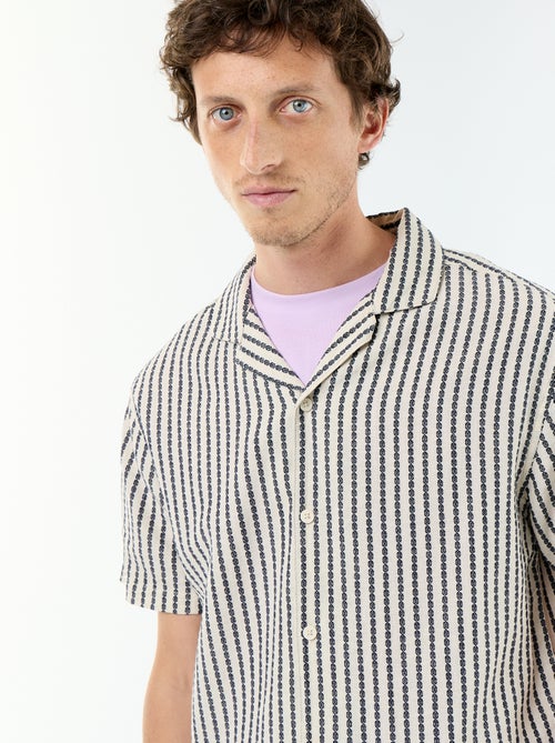 Camisa de manga corta de punto fantasía - Kiabi Camisa de manga corta de punto fantasía - Kiabi