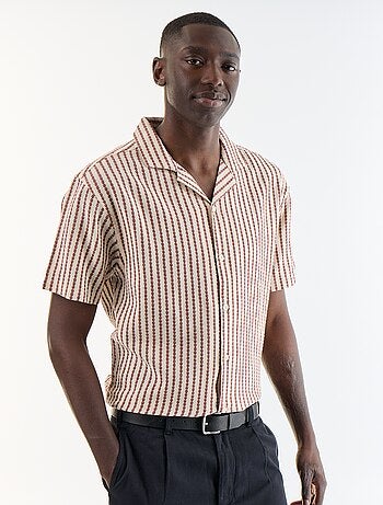 Camisa de manga corta de punto fantasía