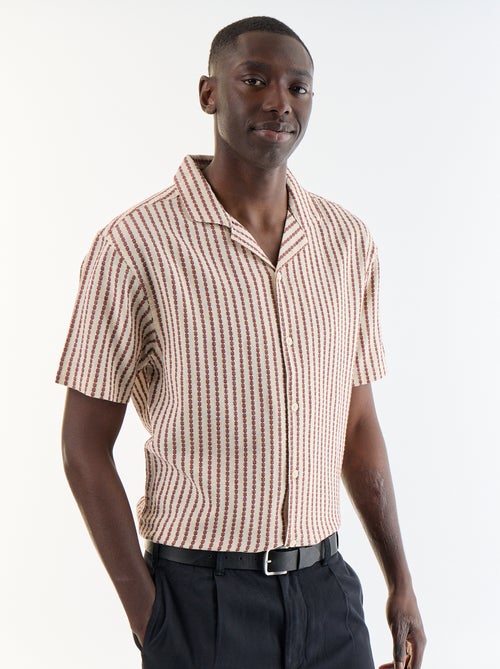 Camisa de manga corta de punto fantasía - Kiabi