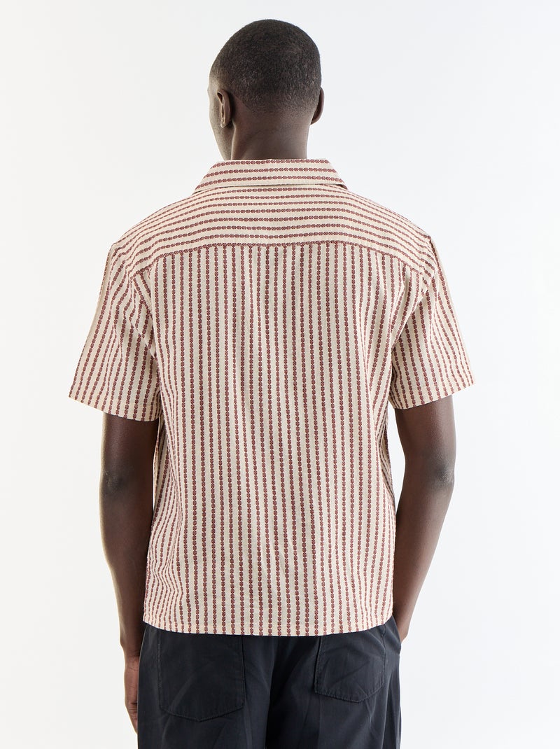 Camisa de manga corta de punto fantasía Blanco - Kiabi
