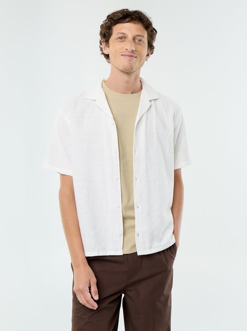 Camisa de manga corta de punto fantasía - Kiabi Camisa de manga corta de punto fantasía - Kiabi