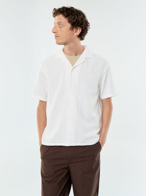Camisa de manga corta de punto fantasía - Kiabi Camisa de manga corta de punto fantasía - Kiabi
