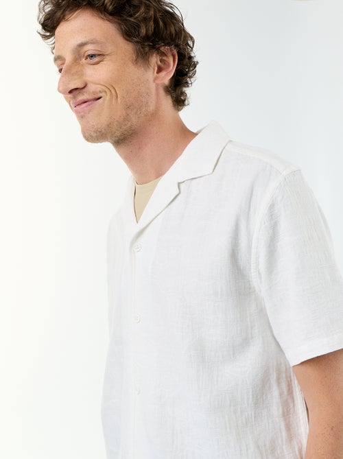 Camisa de manga corta de punto fantasía - Kiabi Camisa de manga corta de punto fantasía - Kiabi