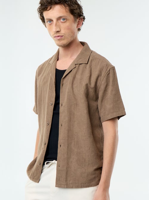 Camisa de manga corta de punto fantasía - Kiabi