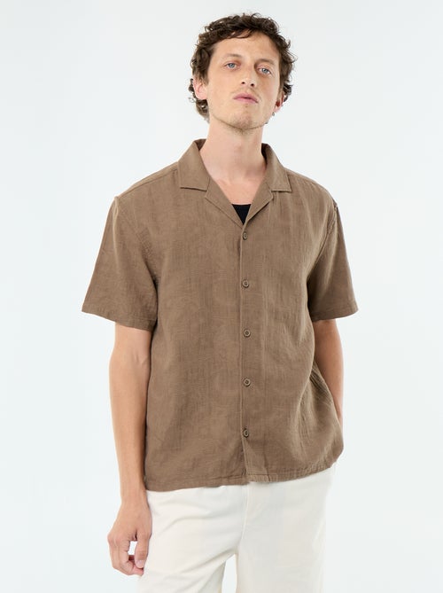 Camisa de manga corta de punto fantasía - Kiabi