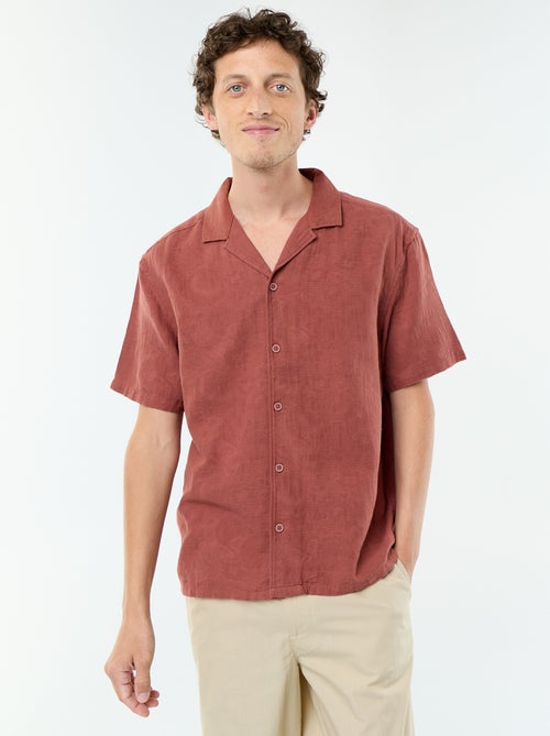 Camisa de manga corta de punto fantasía - Kiabi Camisa de manga corta de punto fantasía - Kiabi