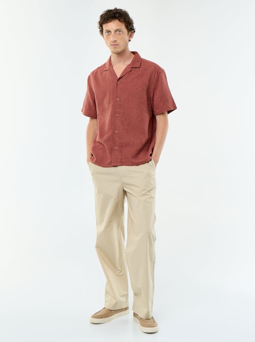 Camisa de manga corta de punto fantasía - Kiabi Camisa de manga corta de punto fantasía - Kiabi