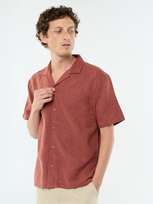 Camisa de manga corta de punto fantasía - Kiabi Camisa de manga corta de punto fantasía - Kiabi