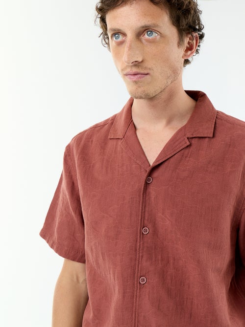 Camisa de manga corta de punto fantasía - Kiabi Camisa de manga corta de punto fantasía - Kiabi