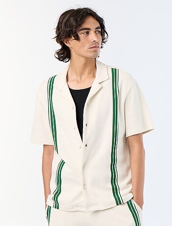 Camisa de manga corta de punto grueso
