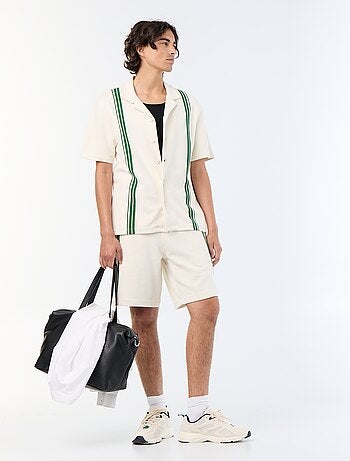 Camisa de manga corta de punto grueso