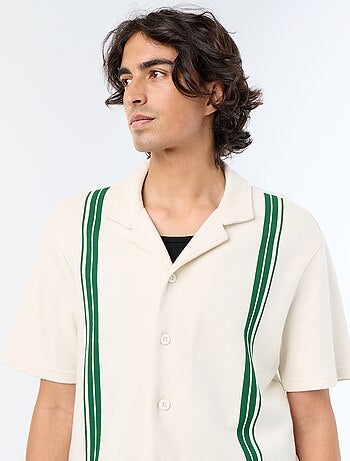 Camisa de manga corta de punto grueso