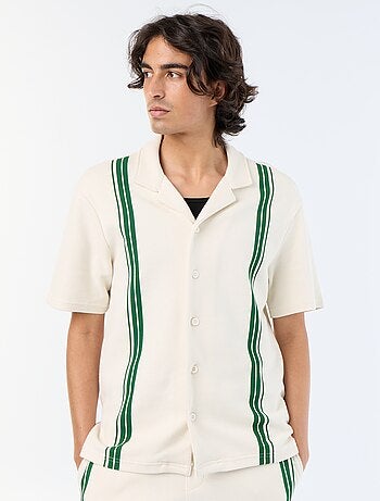 Camisa de manga corta de punto grueso
