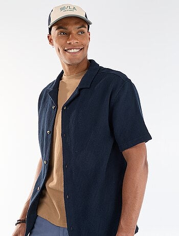 Camisa de manga corta de punto jacquard