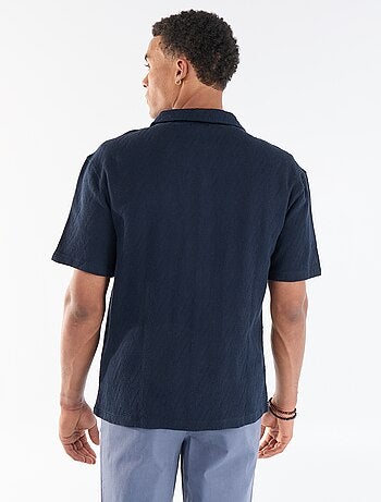 Camisa de manga corta de punto jacquard