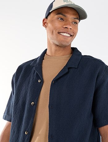 Camisa de manga corta de punto jacquard