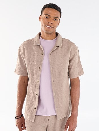 Camisa de manga corta de punto jacquard