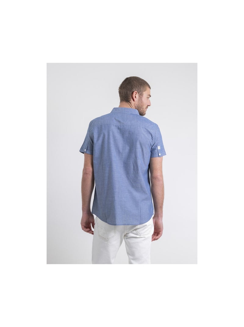 Camisa de manga corta de puro algodón con motivos DAKARY Azul marino - Kiabi