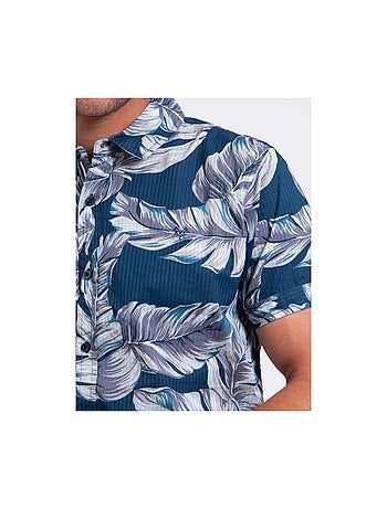 Camisa de manga corta de puro algodón estampada DETAT