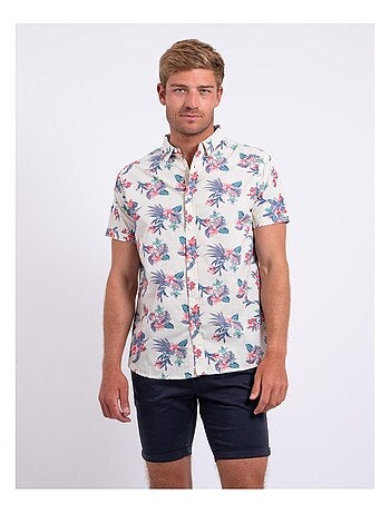 Camisa de manga corta de puro algodón estampada DORIDA