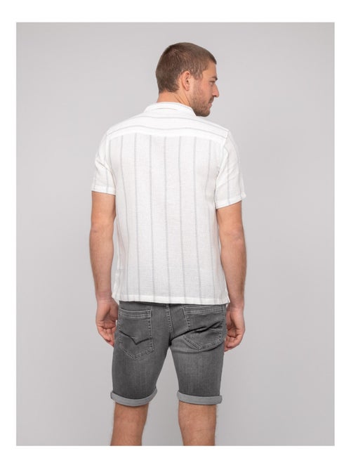 Camisa de manga corta de rayas DERMUNIK - Kiabi
