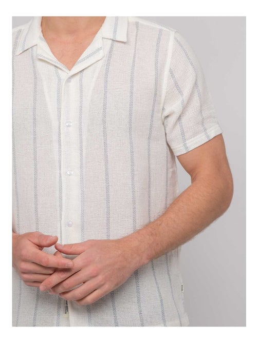 Camisa de manga corta de rayas DERMUNIK - Kiabi