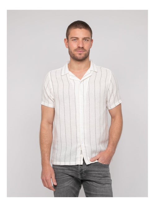 Camisa de manga corta de rayas DIVUGO - Kiabi