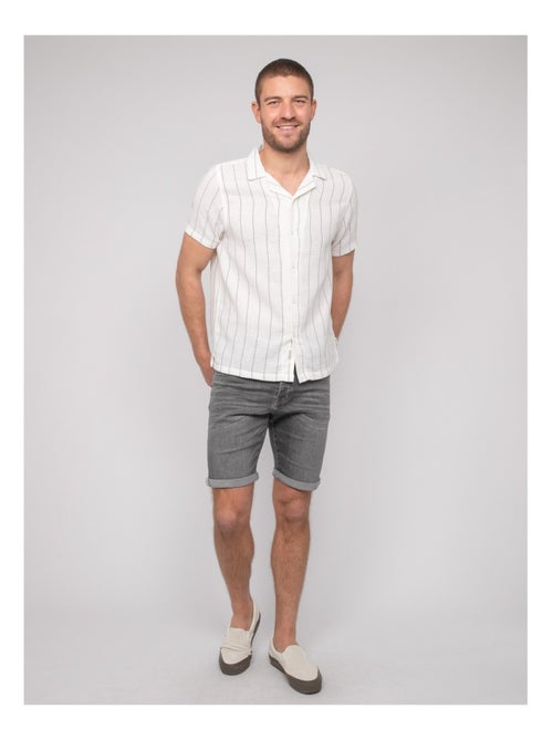 Camisa de manga corta de rayas DIVUGO - Kiabi