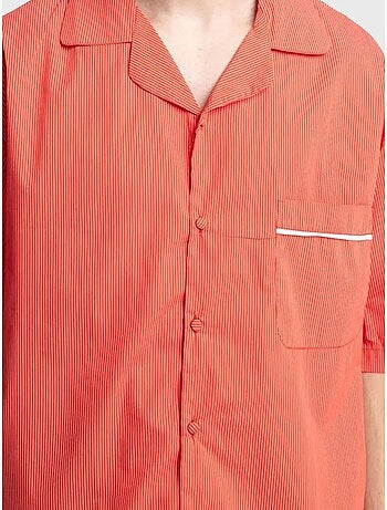 Camisa de manga corta de rayas finas giesto