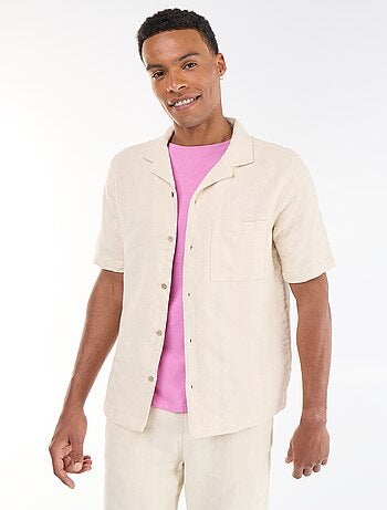 Camisa de manga corta de tejido fantasía