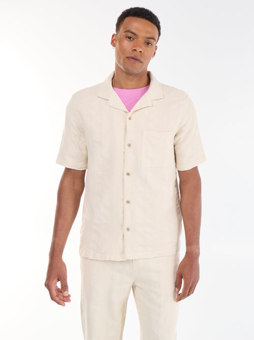 Camisa de manga corta de tejido fantasía - Kiabi