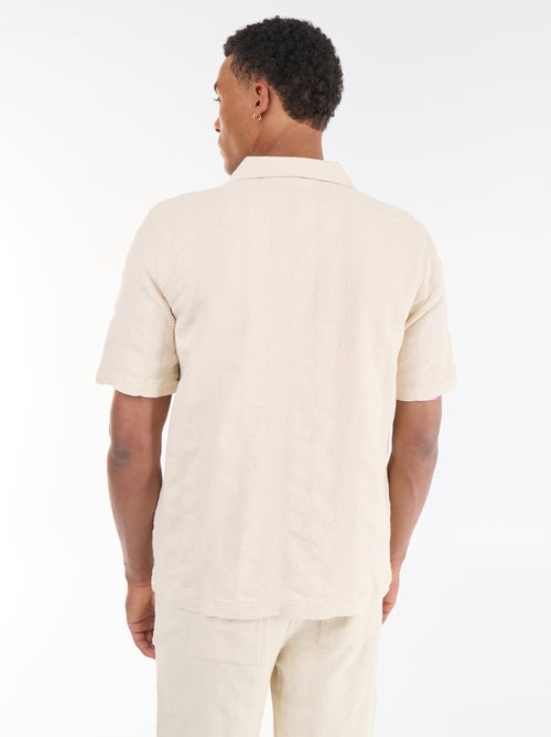 Camisa de manga corta de tejido fantasía - Kiabi