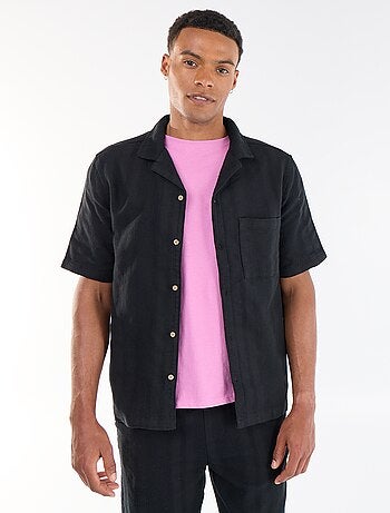 Camisa de manga corta de tejido fantasía