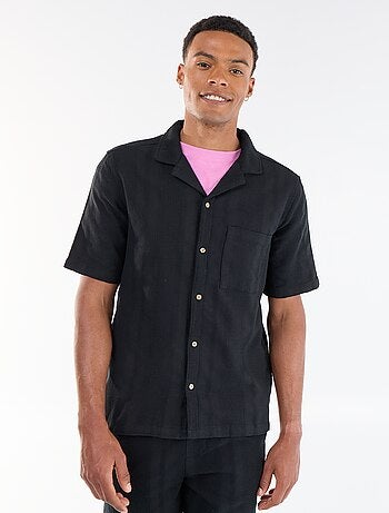 Camisa de manga corta de tejido fantasía