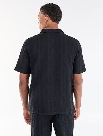 Camisa de manga corta de tejido fantasía