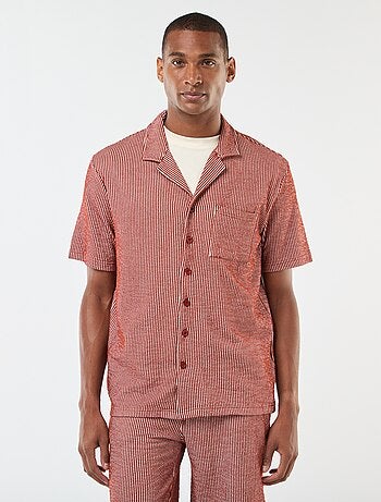 Camisa de manga corta de tejido tipo crespón