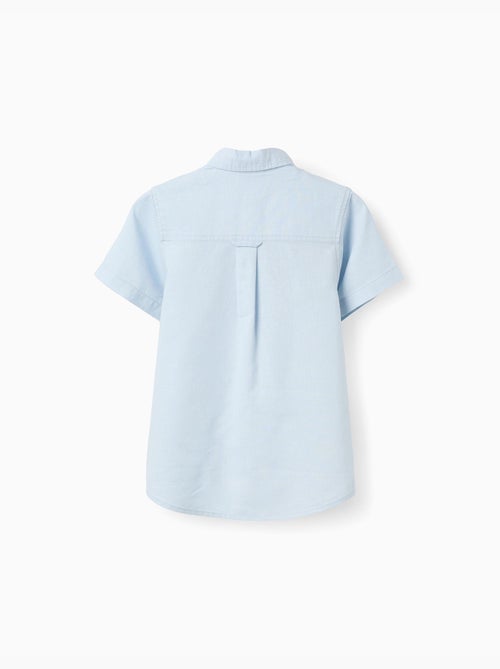 Camisa de manga corta en lino y algodón - Kiabi